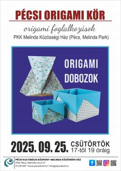 Origami foglalkozás - Pécs 2025.09.25. 