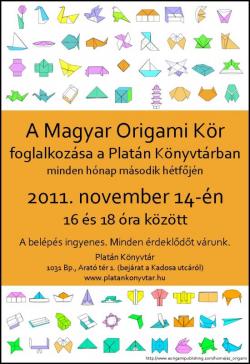 Magyar Origami Kör foglalkozása Budapesten