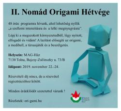 II. Nomád origami hétvége Tolnán