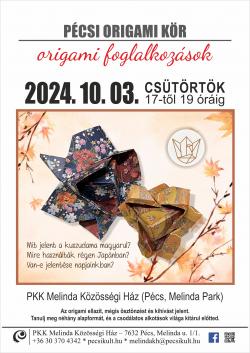 Origami foglalkozás - Pécs 2024.10.03. - Kusudama hajtogatások