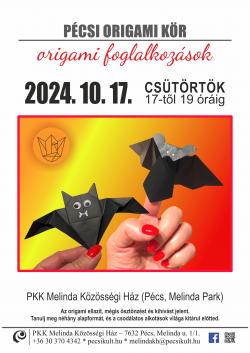 Origami foglalkozás - Pécs 2024.10.17. - Denevérek