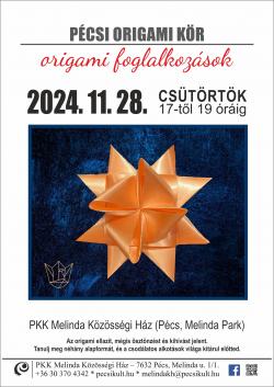 Origami foglalkozás - Pécs 2024.11.28. - Csillag fűzés