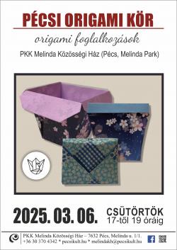 Origami foglalkozás - Pécs 2025.03.06. - Dobozok, kínálók