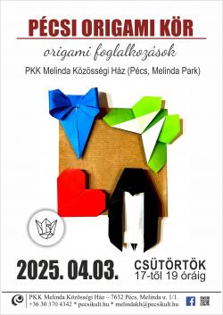 Origami foglalkozás - Pécs 2025.04.03. -Könyvjelzők