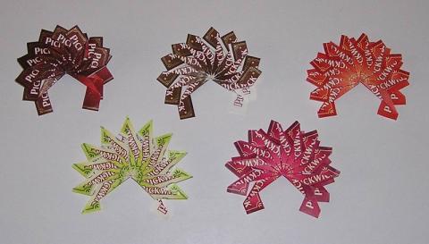 Maradék teatasakból készült virág feje