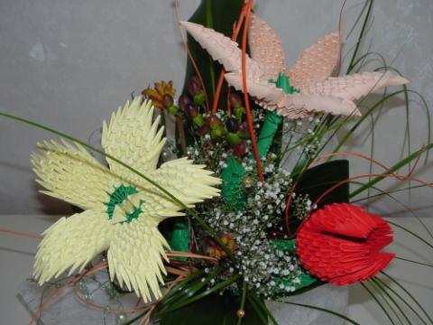 Virágcsokor 1000 papír technikával